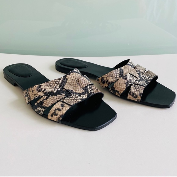 Massimo Dutti Python Skin Sandals - Picture 1 of 4